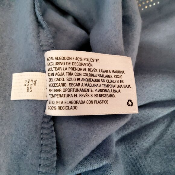 Wild Fable Blue Hoodie With Rhinestones Embellishment Size M Cotton/Polyester - Picture 9 of 12